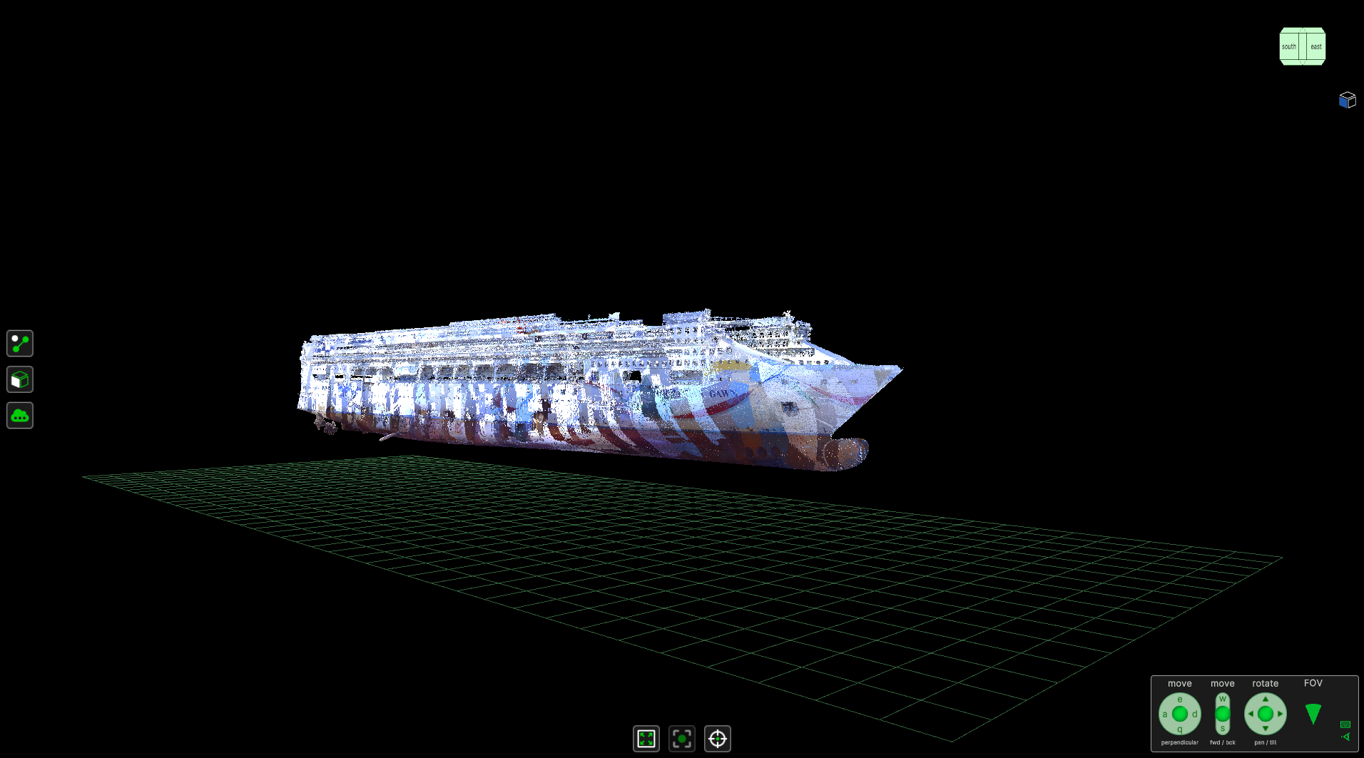 Norwegian Dawn point cloud - front side view